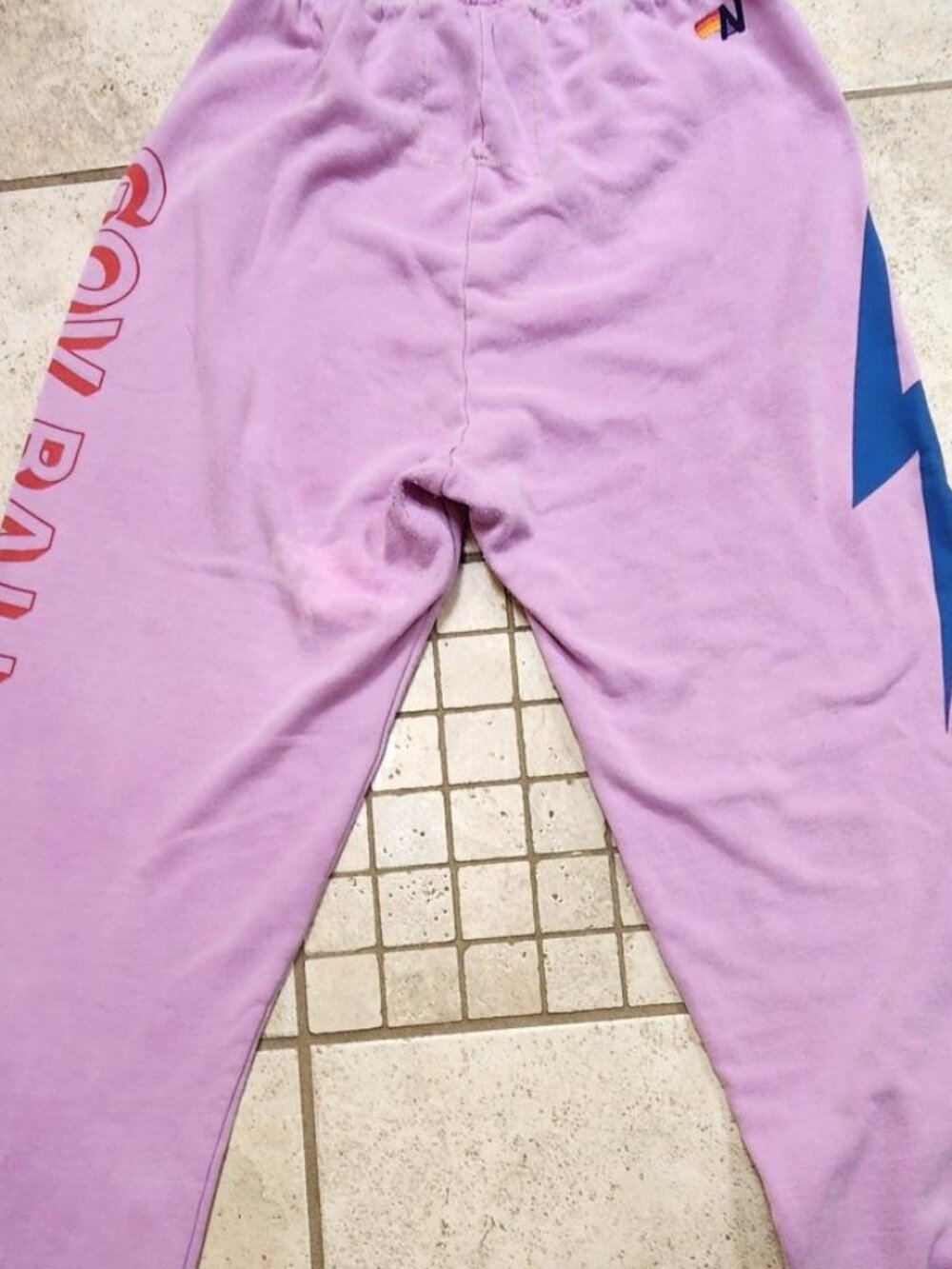 Aviator Nation Governors Ball Purple Graphic Sweatpants XL Made in USA - Picture 4 of 9